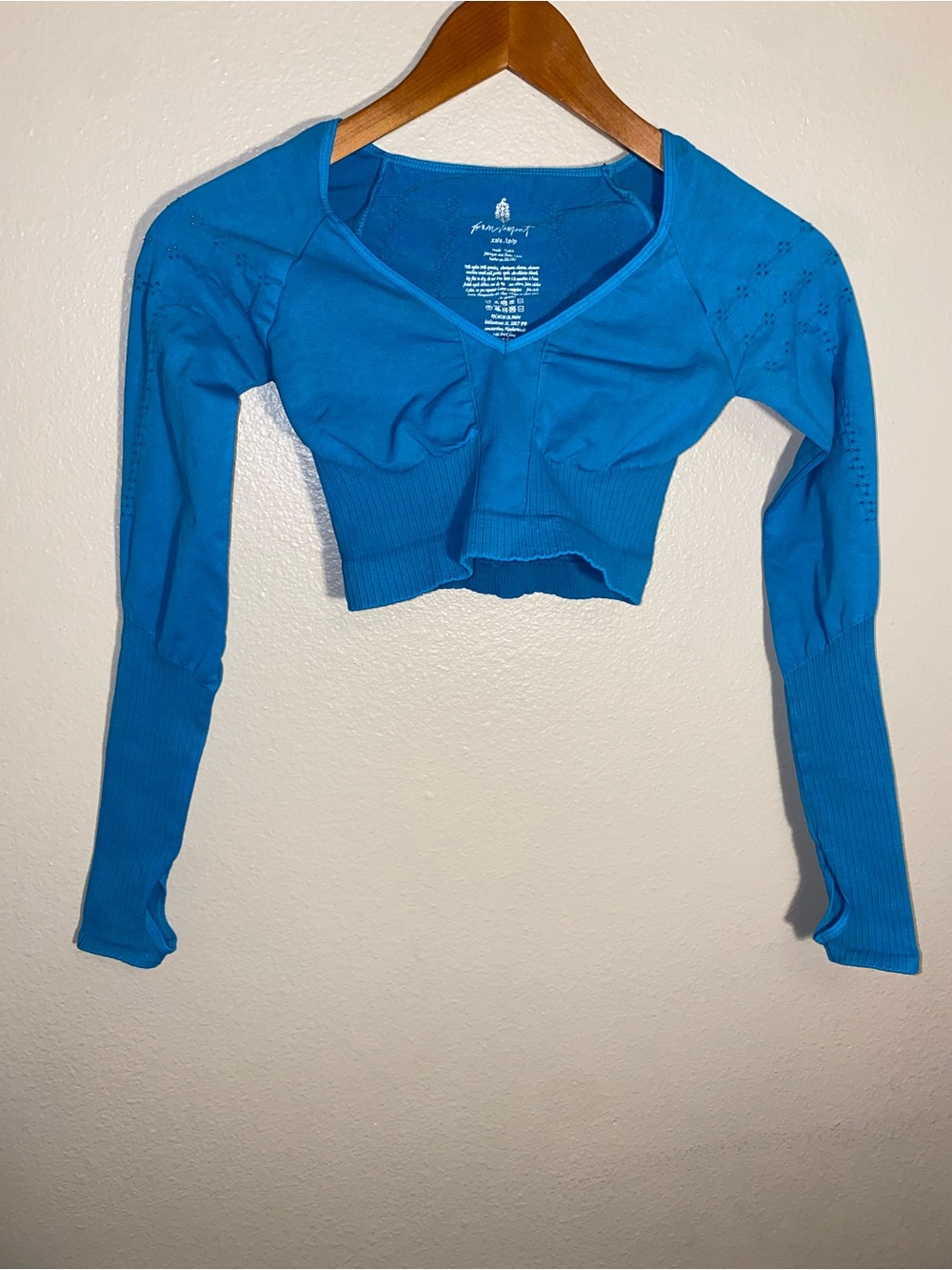 FP Movement Good Karma Long Sleeve Crop Top Tee Layer Size XS